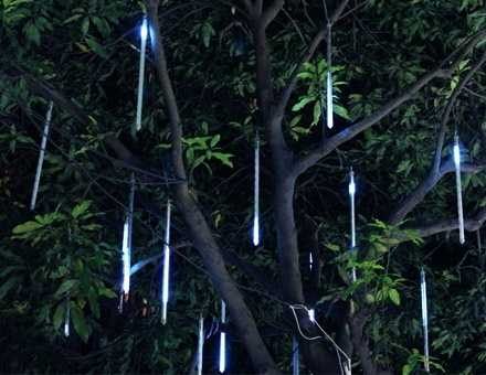 Световые сосульки для украшения деревьев и ёлок