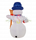 Надувная фигура 3D Снеговик с метлой, 240 см, 12В, с компрессором и адаптером, Neon-Night