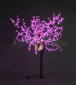 Светодиодное дерево Сакура, 1,9 м, Ø1,5 м, розовое, 36B, 972LED, IP54