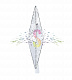 Cветодиодная Звезда 50см, 80 LED, белая, съемная труба, подвес, Neon-Night
