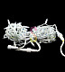 Гирлянда-нить Стринг Лайт, 220В, мерцающая, теплая белая, 10м, белый каучук, IP65, с шнуром