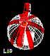 Световая объемная фигура "Сфера красный бант" 400 см