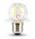 Филаментная декоративная лампа, Е27, 2 LED, 2Вт, Ø45мм, теплая белая, Neon-Night