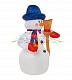 Надувная фигура 3D Снеговик с метлой, 180 см, 12В, с компрессором и адаптером, Neon-Night