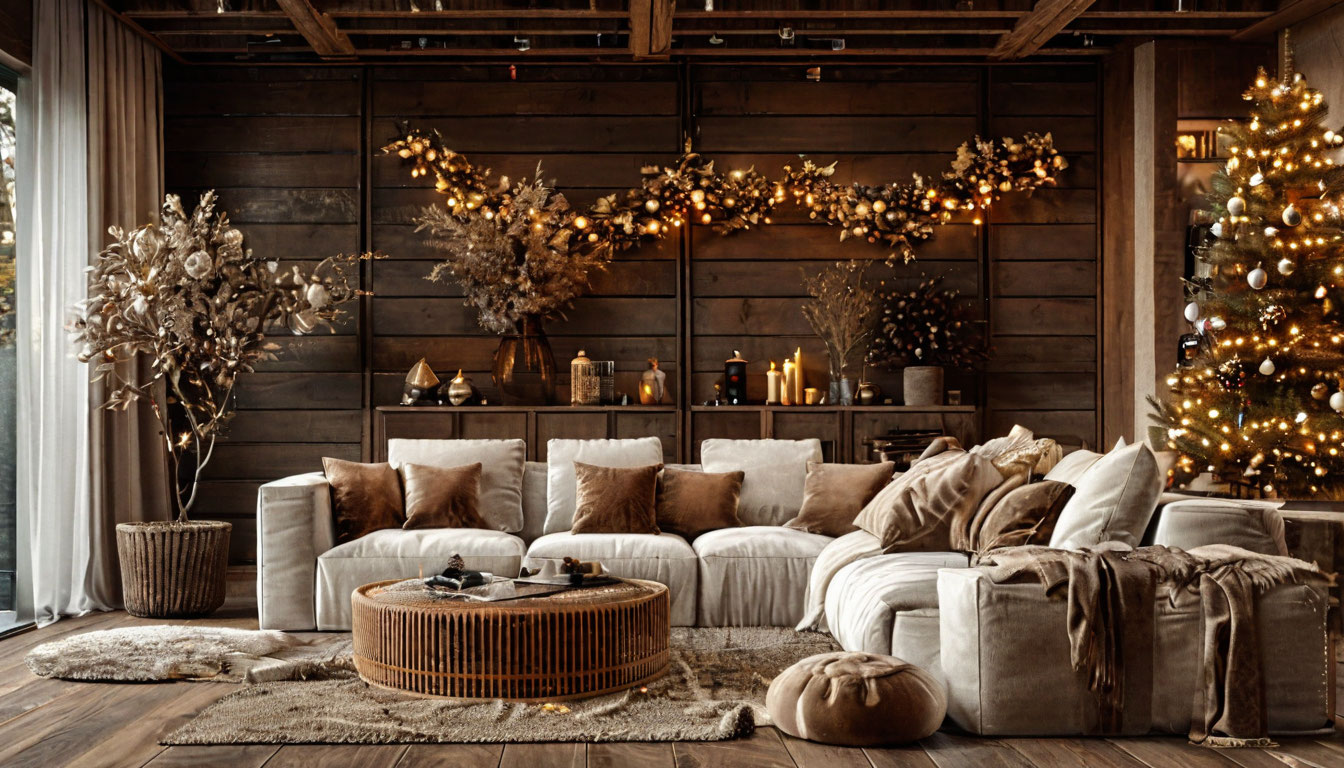 Тренды новогоднего декора 2025–2026: материалы, гирлянды и украшения