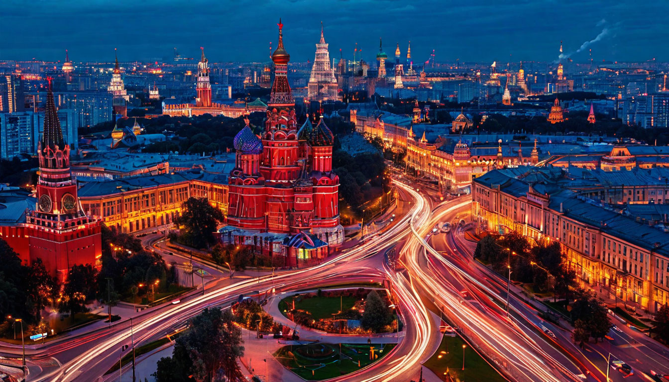 Топовые площадки Москвы с впечатляющей вечерней подсветкой
