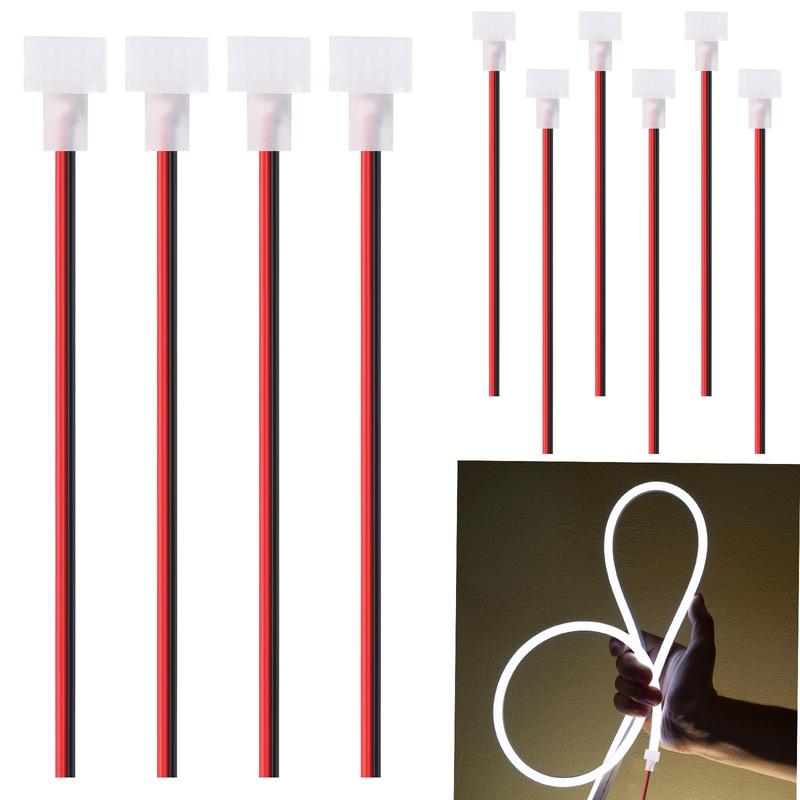 Быстросъемные паечные коннекторы для гибкого неона 12V с контактами для беcпаечного соединения отрезков