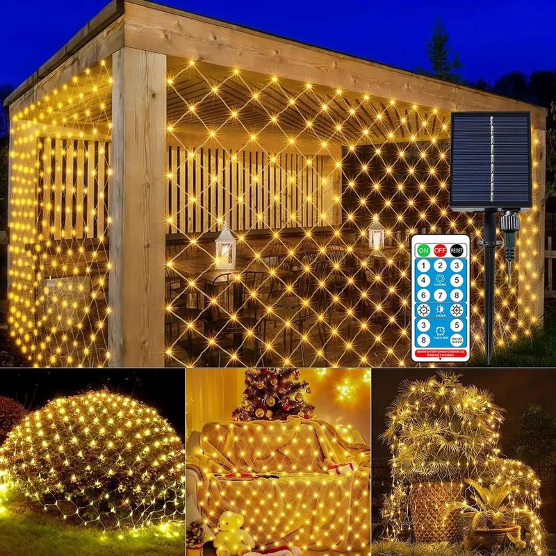 Электрогирлянда уличная Штора на солнечной батарее для экологичного освещения парковых зон