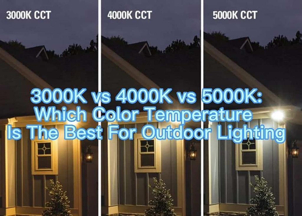 Ландшафтное освещение сада с комбинацией теплой и холодной цветовой температуры