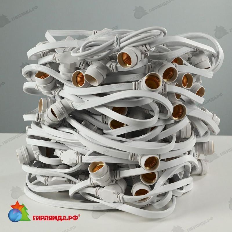 Влагостойкая гирлянда Белт-лайт IP65 с патронами E27 и резиновой оболочкой для уличного использования