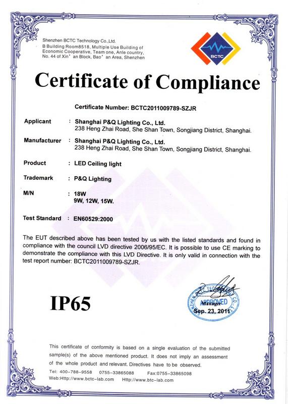 Сертификат защиты IP65 Сертификация IP65 для защиты светодиодных устройств от пыли и влаги - официальный документ подтверждающий всепогодные характеристики изделий