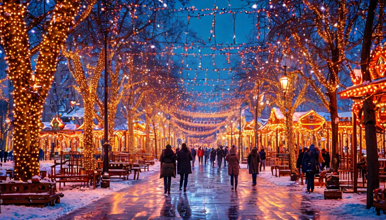 Использование светодиодных новогодних конструкций и гирлянд для преображения общественных пространств
