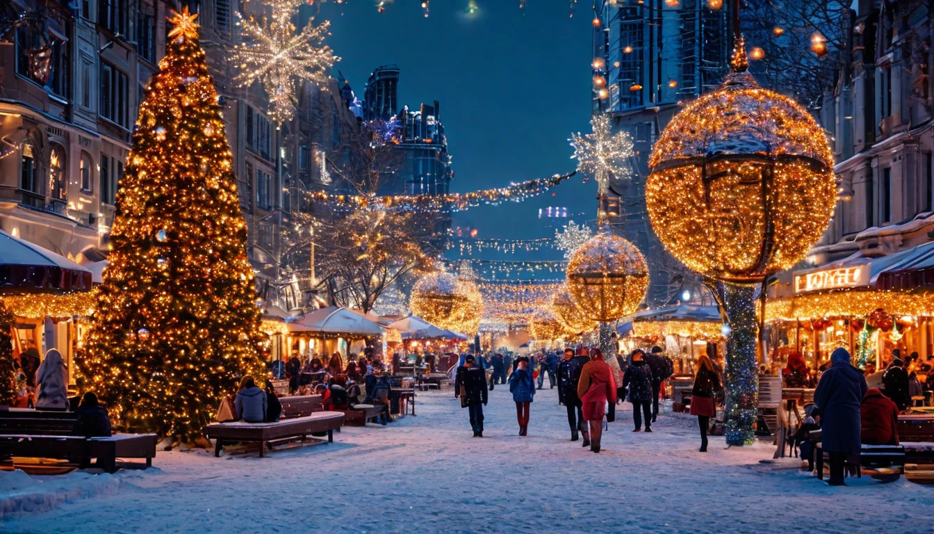 Световые объемные конструкции для новогоднего освещения: тренды и идеи