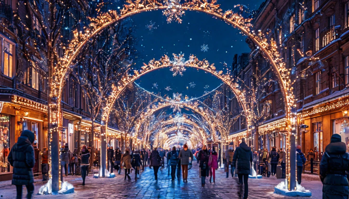 Как светодиодные новогодние конструкции преображают городские пространства