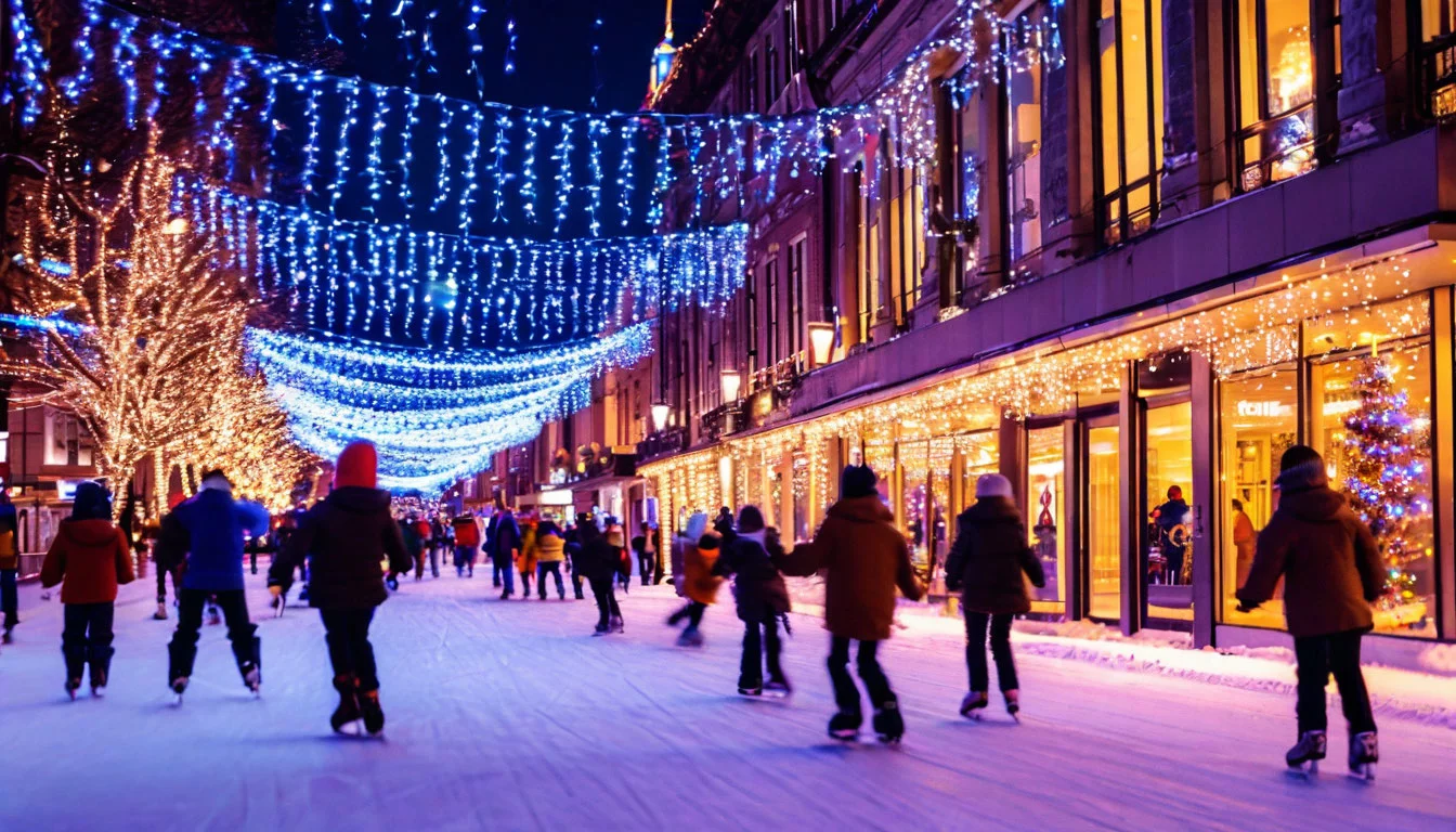 Комбинирование LED-бахромы и дюралайта для новогоднего освещения фасадов и площадок Комбинирование LED-бахромы и дюралайта для новогоднего освещения фасадов и площадок