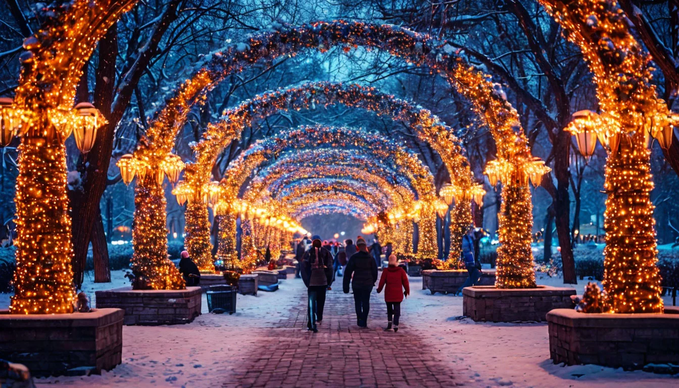 Как использовать светодиодные новогодние конструкции и гирлянды для волшебного освещения парков и площадок Как использовать светодиодные новогодние конструкции и гирлянды для волшебного освещения парков и площадок