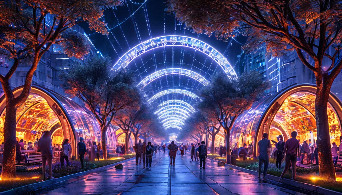 Тренды декоративного освещения уличных ярмарок и фестивалей в 2025 году