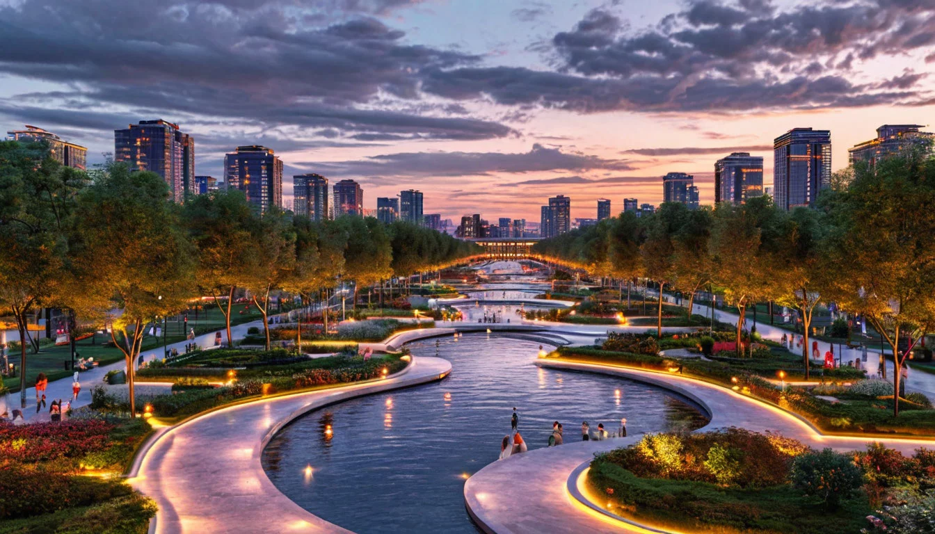 Вечерняя подсветка парка Галицкого в Краснодаре: световая сказка для города Вечерняя подсветка парка Галицкого в Краснодаре: световая сказка для города