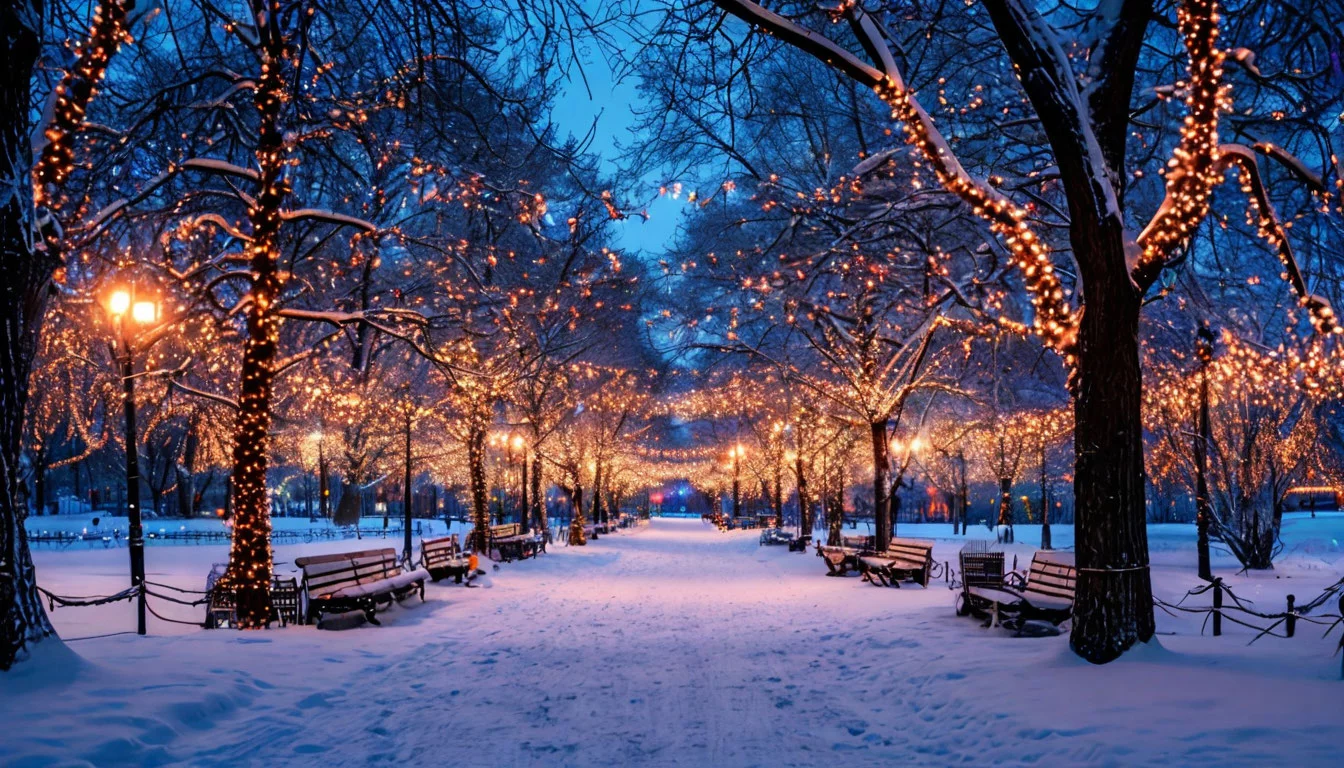 Украшение деревьев новогодними гирляндами: Клип Лайт и Спайдер