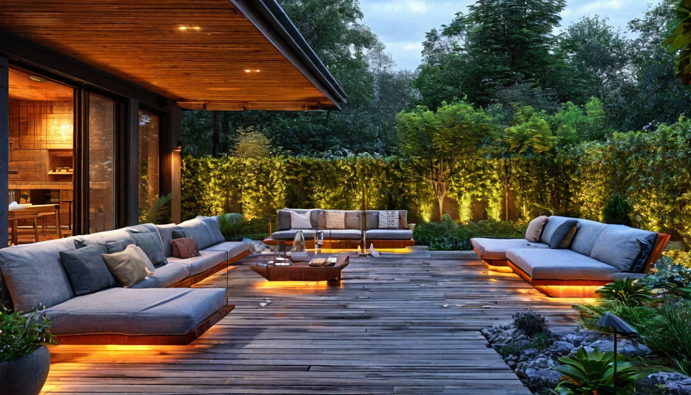 Современные идеи оформления умных светильников с датчиками для террасы: интеграция в ландшафтный дизайн Современные идеи оформления умных светильников с датчиками для террасы: интеграция в ландшафтный дизайн