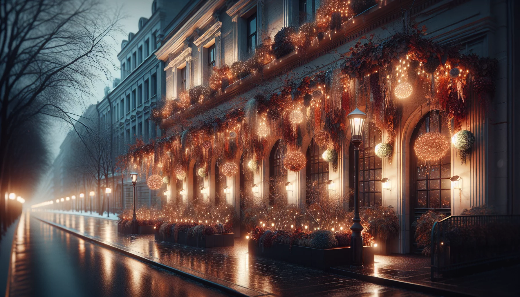 Тренды новогоднего LED-освещения: земляные оттенки и минимализм 2025