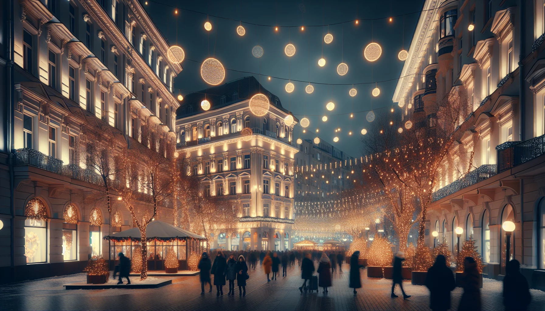 Концепция энергоэффективного праздничного освещения городской площади