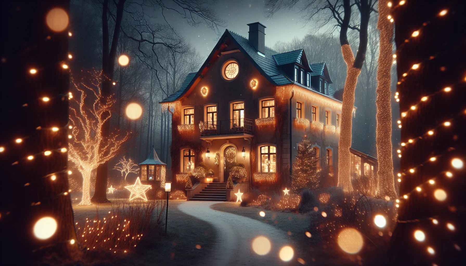 Гид по праздничному оформлению фасадов и садовому освещению