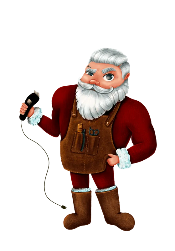 Сравнительная иллюстрация различных образов Санта Клауса в современной культуре и профессиональных сферах