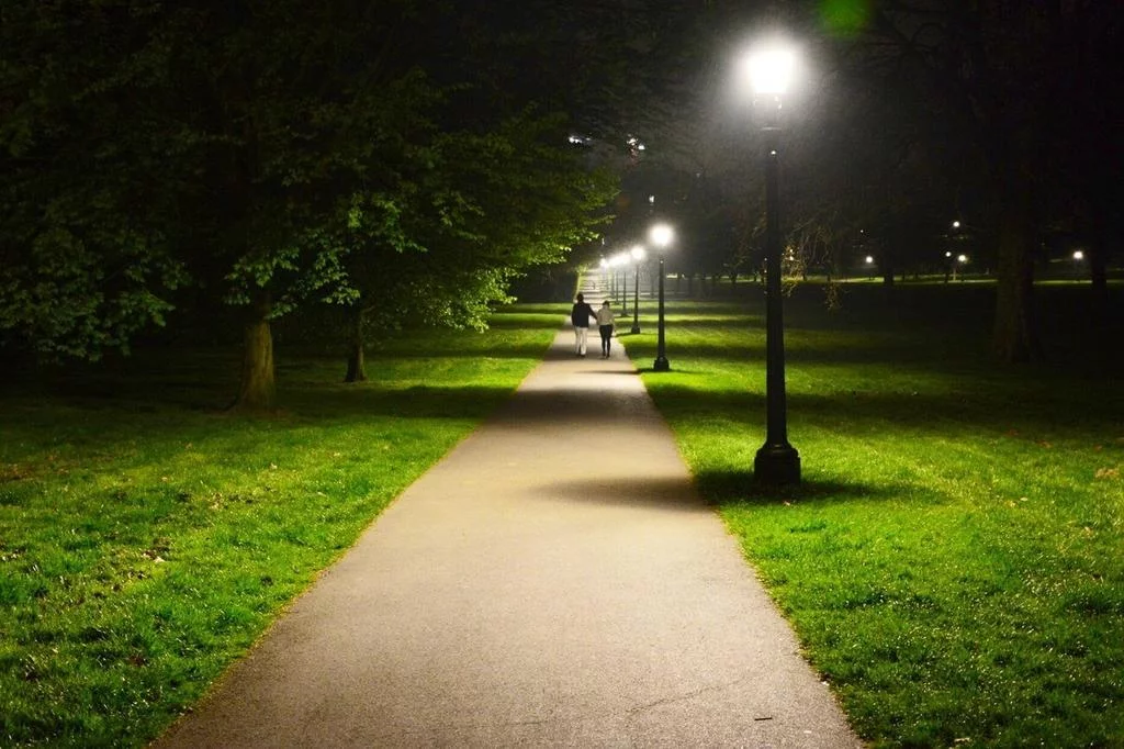 Энергоэффективные LED-фонари с солнечными панелями для автономного паркового освещения в зимний период