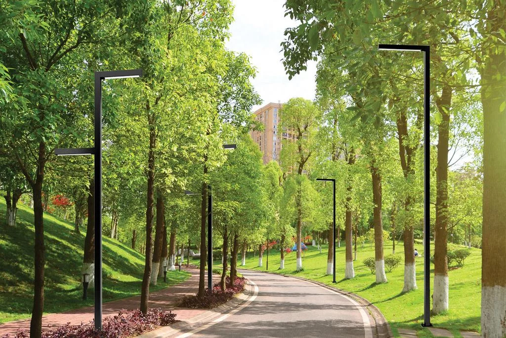 Современное светодиодное освещение аллей и архитектурных объектов Центрального парка