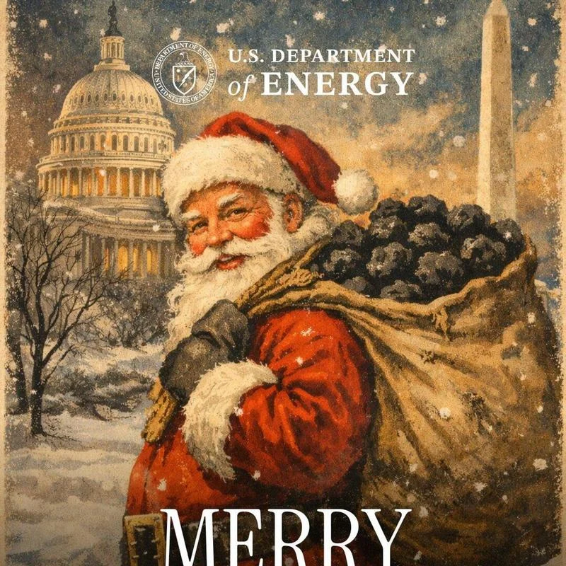 Санта-Клаус с мешком подарков в традиционном красном костюме на фоне зимнего пейзажа - современная рекламная иллюстрация