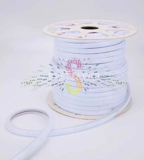 Светодиодный гибкий неон, D-форма, белый, 16х16мм, 120SMD2835, 220В, 50м, Neon-Night