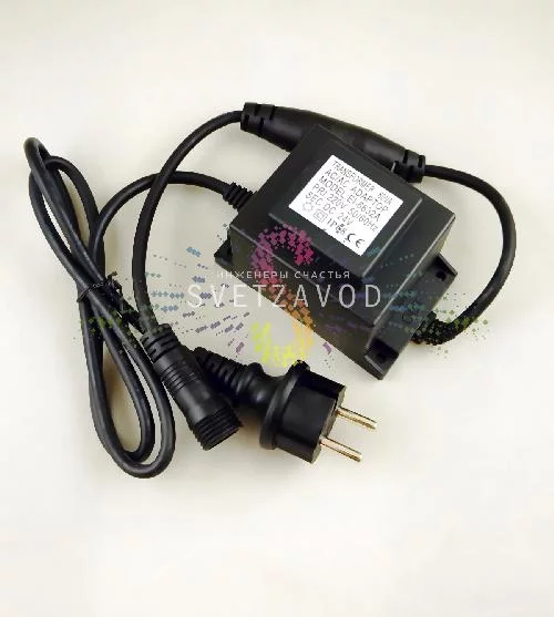 Блок питания универсальный 24В, 60Вт, для гирлянд Стринг Лайт, черный, IP65