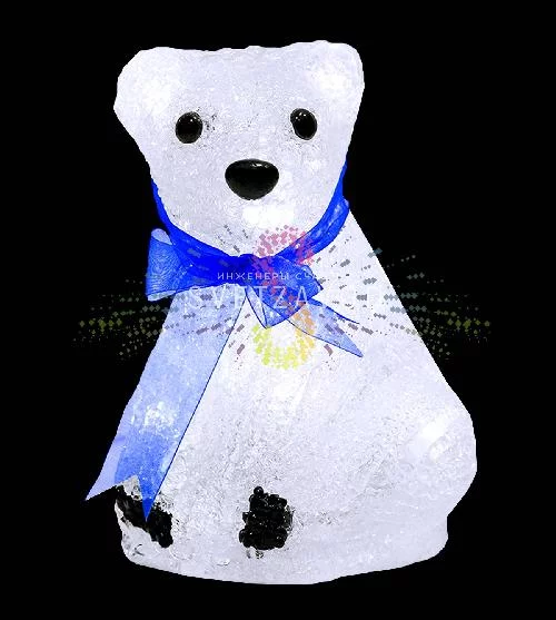 Акриловая светодиодная фигура 3D Белый мишка, 20 см, 20 LED, на батарейках, Neon-Night Акриловая светодиодная фигура 3D Белый мишка, 20 см, 20 LED, на батарейках, Neon-Night
