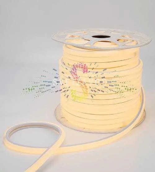 Светодиодный гибкий неон, D-форма, теплый белый, 16х16мм, 120SMD2835, 220В, 50м, Neon-Night