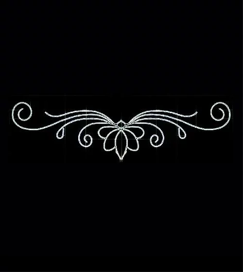 Светодиодная перетяжка "Белый цветок" 300х90 см, белая