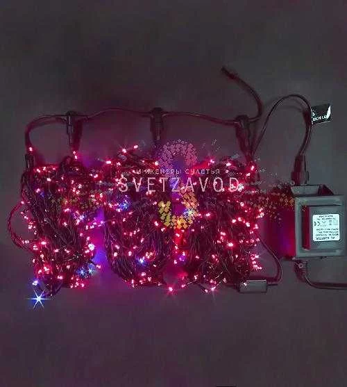 Клип Лайт Спайдер, 24В, 3 нити по 20м, RGB Хамелеон, чейзинг, черный ПВХ, IP54, Rich Led