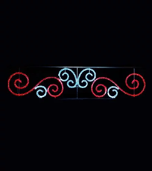 Светодиодная перетяжка "Красное и белое" 300х90 см