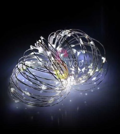 Гирлянда Роса, 20м, 200 LED, 12В, белая, IP65, без блока питания