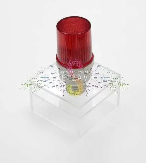 Строб-лампа светодиодная, красная, 21 LED, 220В, цоколь Е27
