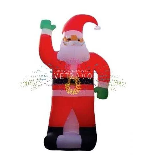 Надувная фигура 3D Дед Мороз, 600 см, 12В, с компрессором и адаптером, Neon-Night
