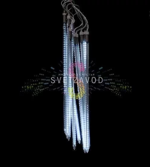 Гирлянда Тающие сосульки, белая, 10х80см, шлейф 5м, 24В, 960LED, IP65, без блока питания Гирлянда Тающие сосульки, белая, 10х80см, шлейф 5м, 24В, 960LED, IP65, без блока питания