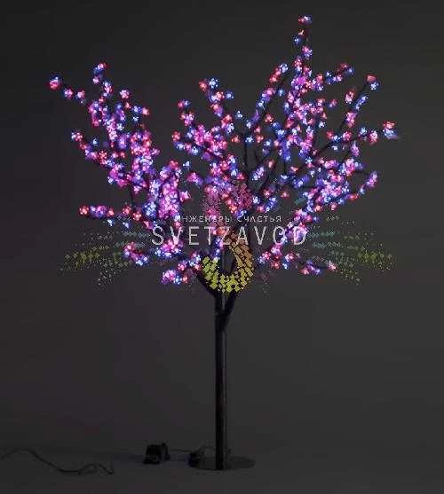 Светодиодное дерево Сакура, 1,9 м, Ø1,5 м, мульти, 36B, 972LED, IP54