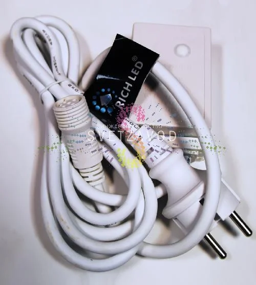 Контроллер для светодиодных сеток, 8 программ, белый ПВХ, IP54, Rich Led