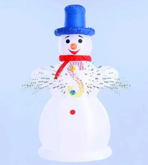 Надувная фигура 3D Снеговик, 300 см, 12В, с компрессором и адаптером