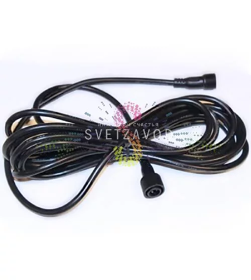 Удлинитель универсальный 2м, для гирлянд Стринг Лайт фиксинг, черный, Rich Led