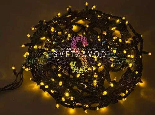 Гирлянда-нить Твинкл Лайт, 220В, чейзинг, желтая, 10м, черный ПВХ, IP54, контроллер в комплекте Гирлянда-нить Твинкл Лайт, 220В, чейзинг, желтая, 10м, черный ПВХ, IP54, контроллер в комплекте