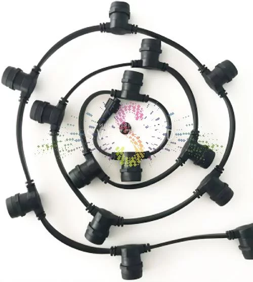 Белт лайт 2W, 220/24В, шаг 20см, E27, черный, фиксинг, 50м, влагозащищенный, Svetzavod 