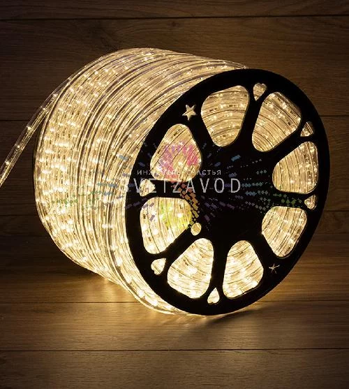 Светодиодный дюралайт, Ø 13мм, 220В, 3W, 36 led/м, чейзинг, теплый белый, 100м, Neon-Night