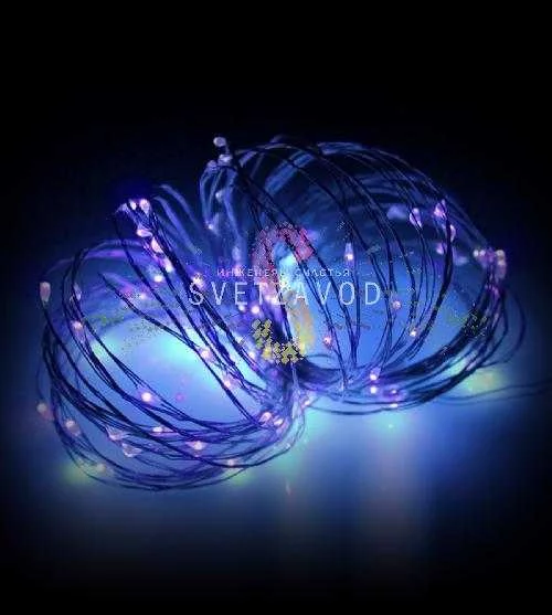 Гирлянда Роса, 10м, 100 LED, 12В, фиолетовая, IP65, без блока питания Гирлянда Роса, 10м, 100 LED, 12В, фиолетовая, IP65, без блока питания